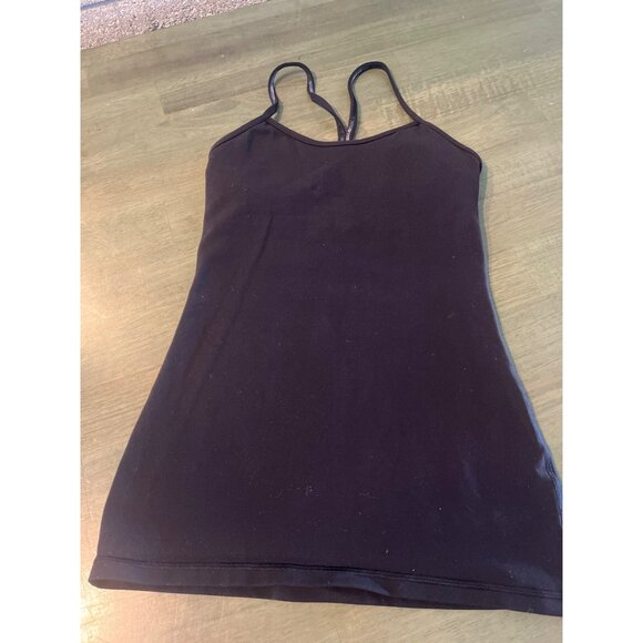 Lululemon Black & Gray Strappy Built-In Bra Tank Tops - Picture 4 of 6